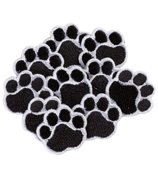 Simplicity 10pk Paw Iron On Patches, , hi-res, image 2