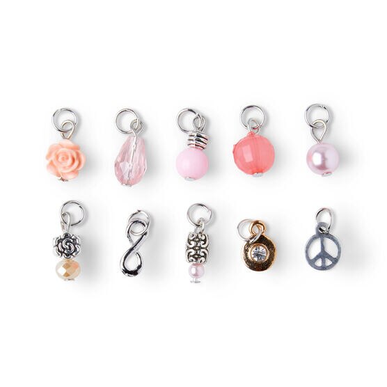 10ct Pink & Silver Assorted Charms by hildie & jo, , hi-res, image 2