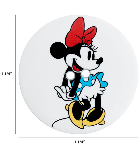 Disney 1 1/4" Minnie Mouse 2 Hole Buttons 3pk, , hi-res, image 4