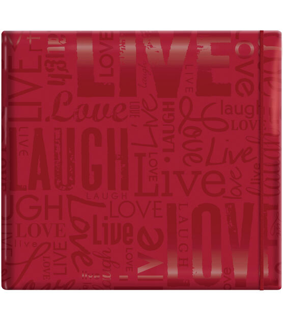 MBI Gloss Scrapbook 12"X12" Live Love Laugh Red