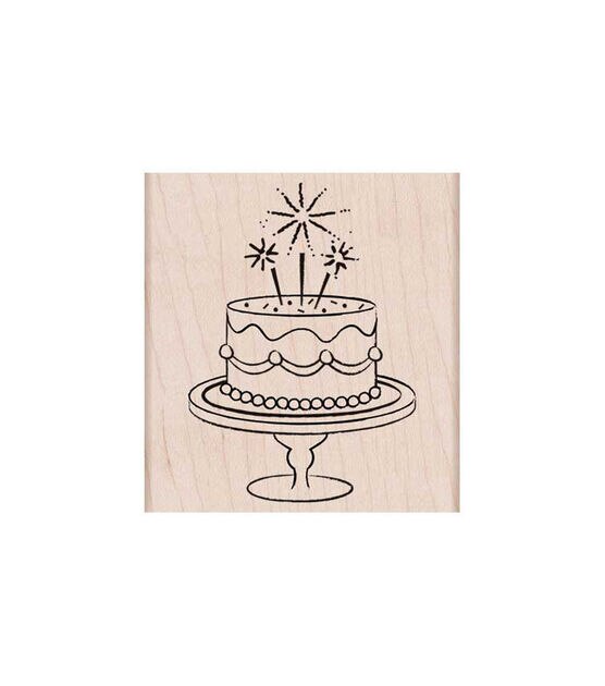 Hero Arts Mounted Rubber Stamp Fancy Birthday Cake