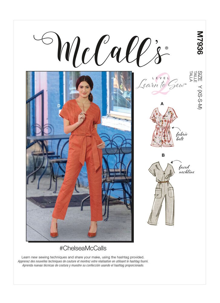 McCall's M7936 Size XS to XL Misses Sportswear Sewing Pattern, Y (xs-S-M), swatch