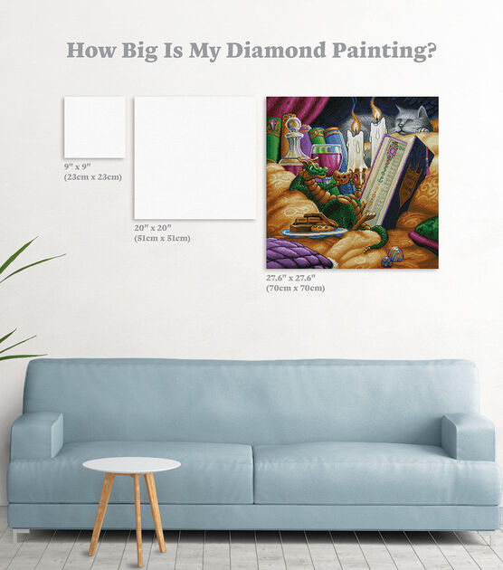 Diamond Art Club 27.5" x 27.5" Curl Up With A Good Book Painting Kit, , hi-res, image 4