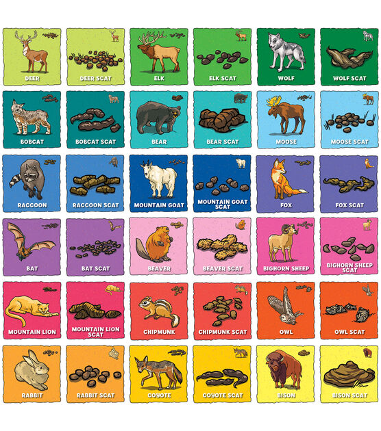 MasterPieces 36ct I Can Explore Animal Poop Kids Matching Games, , hi-res, image 2