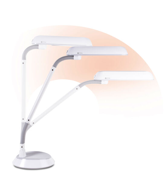 OttLite 26" White Flexarm Rotatable Lamp With Clamp, , hi-res, image 3