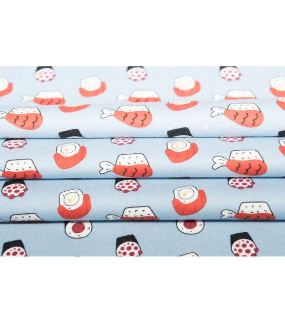 Super Snuggle Tossed Sushi Flannel Fabric, , hi-res, image 4