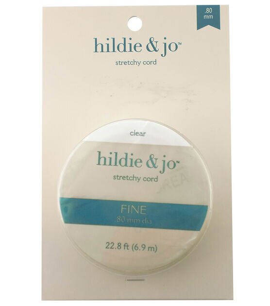 0.8mm x 23' Clear Stretchy Cord by hildie & jo