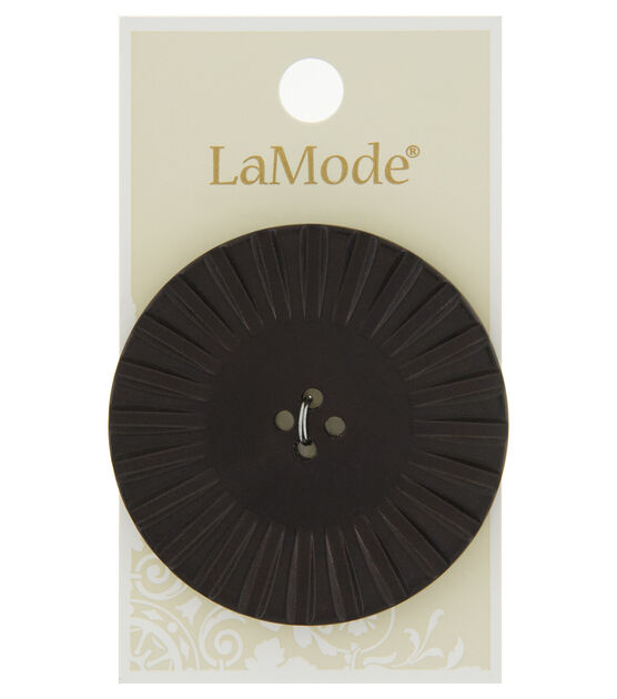 La Mode 2" Black Round 4 Hole Button