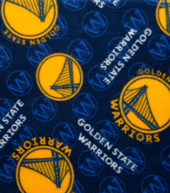 Golden State Warriors Fleece Fabric Logo Toss, , hi-res, image 2