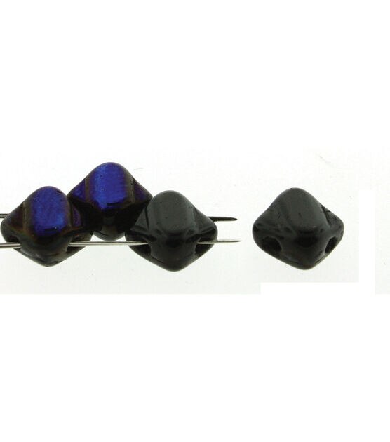 6mm Jet Azuro Silky Strung Beads by hildie & jo