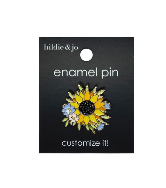 1" Sunflower Enamel Pin by hildie & jo
