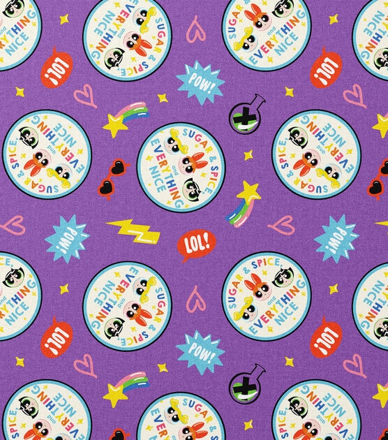 Power Puff Girls Sugar And Spice Cotton Fabric, , hi-res, image 2