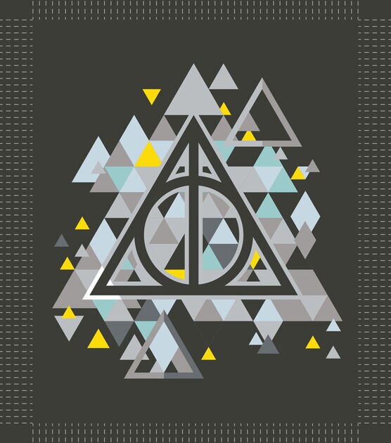 Harry Potter No Sew Fleece Throw Deathly Hallows 72", , hi-res, image 2