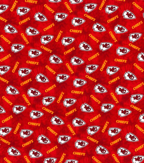 Fabric Traditions Kansas City Chiefs Flannel Fabric Tie Dye, , hi-res, image 2