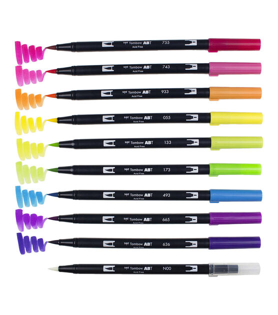 Tombow Dual Brush Pen Set 10 Pkg Brights, , hi-res, image 7