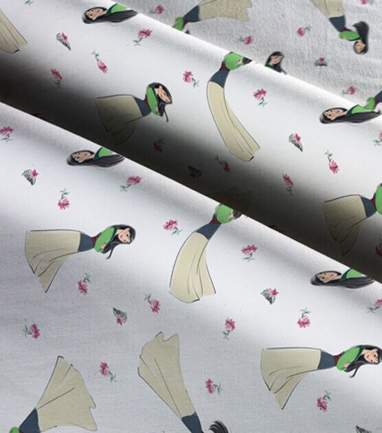 Disney Princess Mulan Lillies Cotton Fabric, , hi-res, image 3