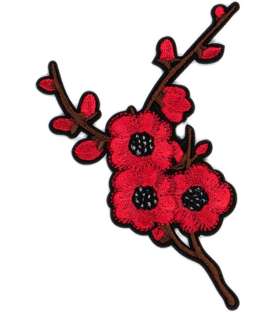 3.5 x 4 Cherry Blossoms Iron On Patch by hildie & jo