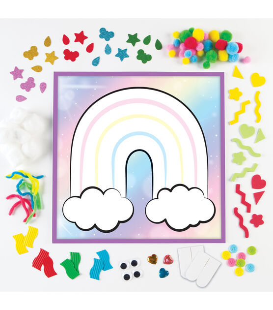 Faber-Castell 13" Sensory Craft Rainbow Sticky Wall Art 67pc, , hi-res, image 2