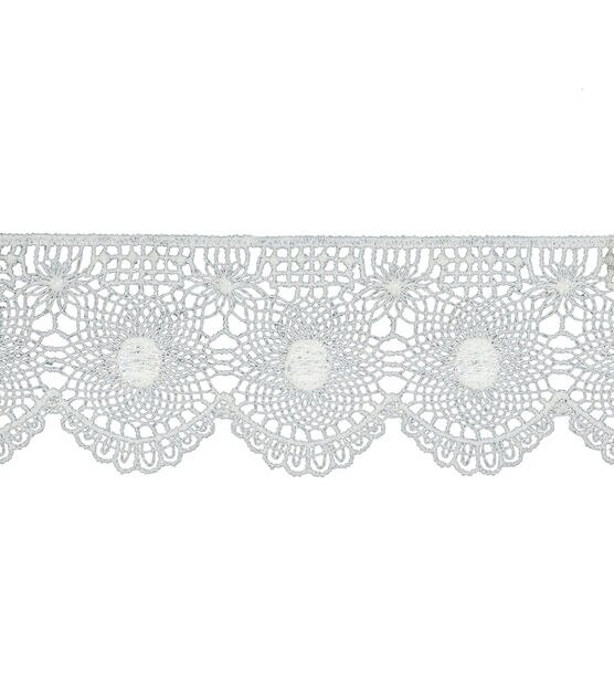 Simplicity Wide Tattered Lace Trim 1.75'' White