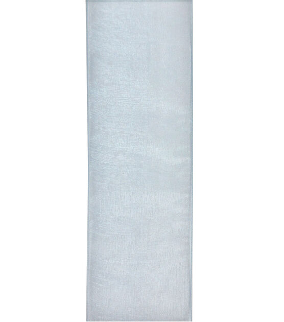 Save the Date 2.5" x 30' Gray Blue Sheer Ribbon, , hi-res, image 2