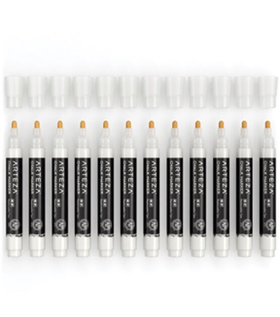 Arteza Liquid Chalk Markers, White - Set of 12
