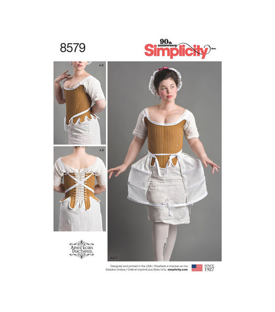 Simplicity Pattern 8579 Misses' 18th Century Costume Size D5 (4 12)