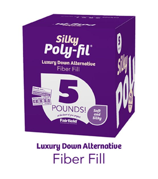 Poly-Fil Silky Fiber Fill by Fairfield, 5lb Box, 5 lb, White
