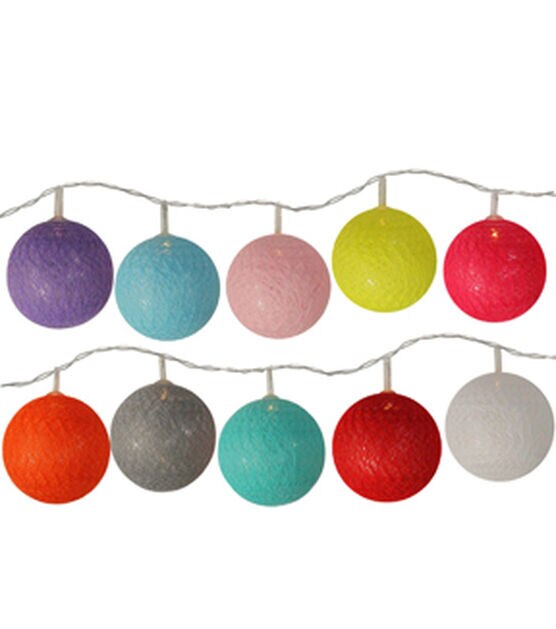 Northlight 10-Count Multi-Color Ball LED String Lights, , hi-res, image 2