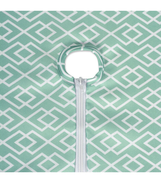 Design Imports Aqua Diamond Outdoor Table Runner with Zipper, , hi-res, image 2