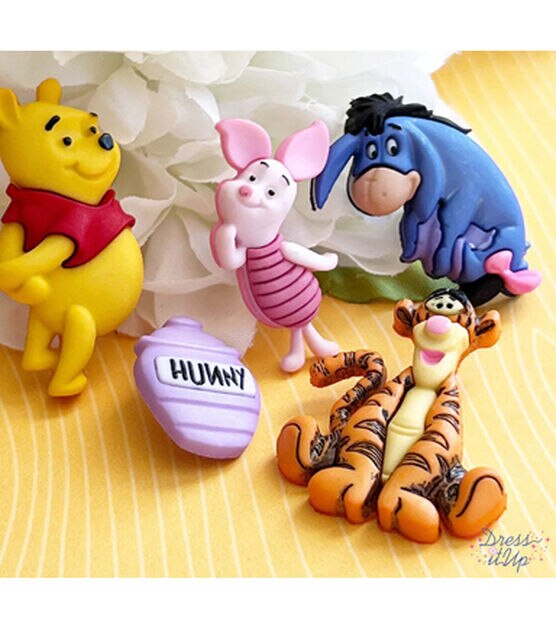 Disney, Party Supplies, Winnie The Pooh 2 White Ribbon Honey Characters