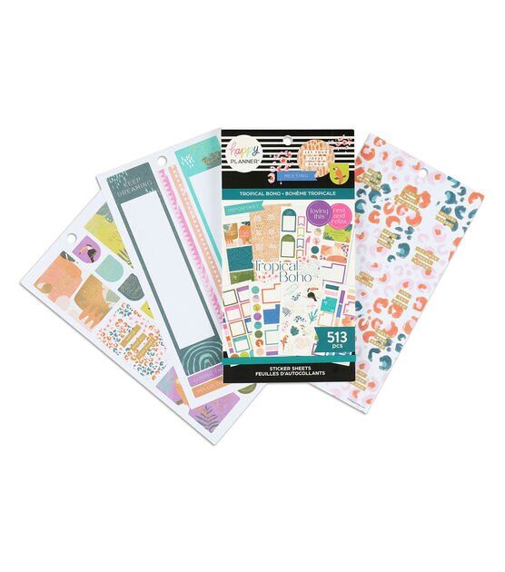 513pc Tropical Boho Happy Planner Sticker Pack, , hi-res, image 2