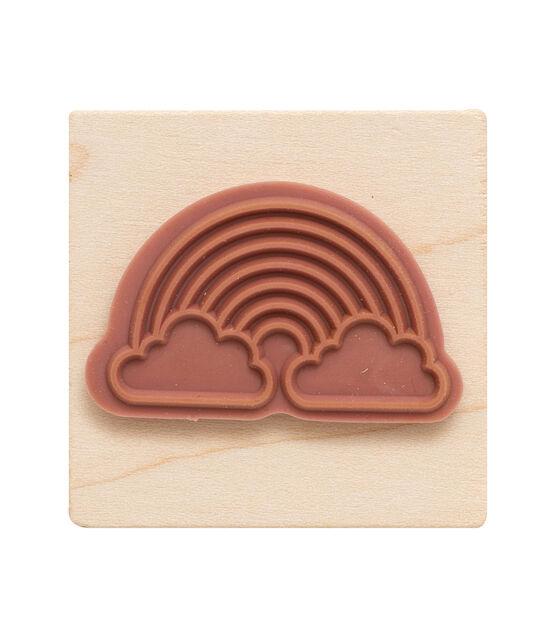 American Crafts Wooden Stamp Rainbow, , hi-res, image 2