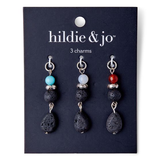 3ct Multicolor Lava Beaded Charms by hildie & jo