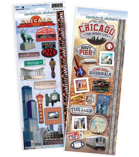 Paper House Chicago Cardstock Sticker 2pk