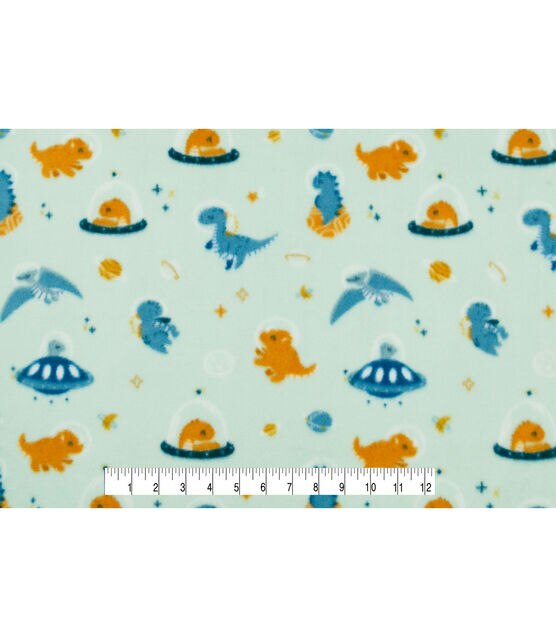 Dinosuars in Space Anti Pill Fleece Fabric, , hi-res, image 4