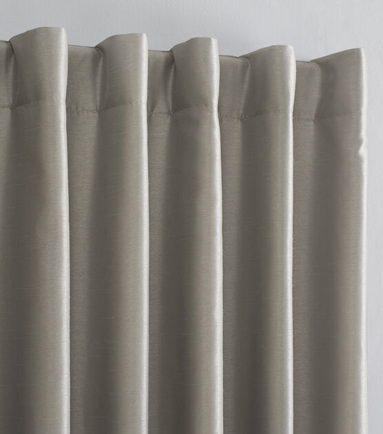 S Lichtenberg Faux Silk Stone Blackout Backtab Curtain Panels 50" X 63", , hi-res, image 3