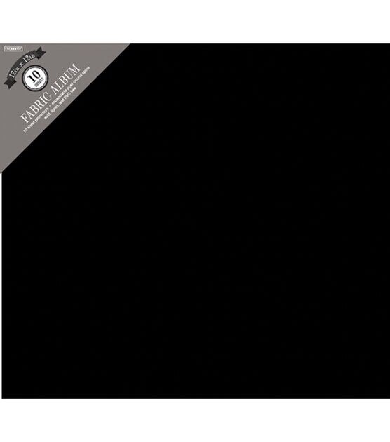 Colorbok Fabric Post Bound Album 12"X12" Black