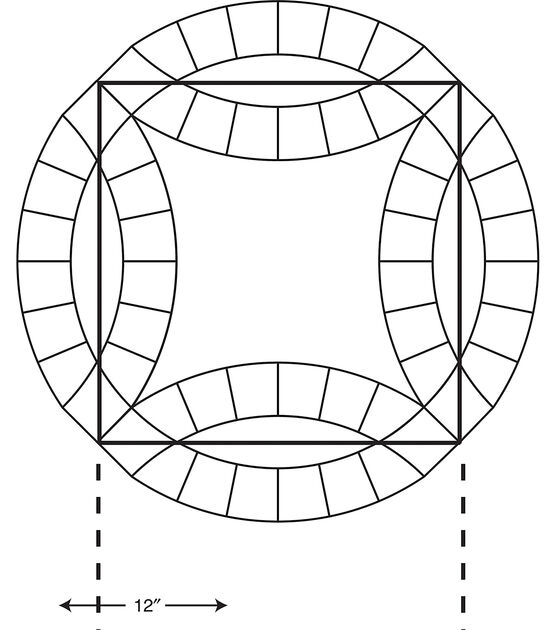 TEMPLATE for Double Wedding Ring Pieced Arcs by QuiltSmart 714329192659 -  Quilt in a Day / Rulers & Templates