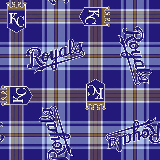 Fabric Traditions Kansas City Royals Fleece Fabric Plaid