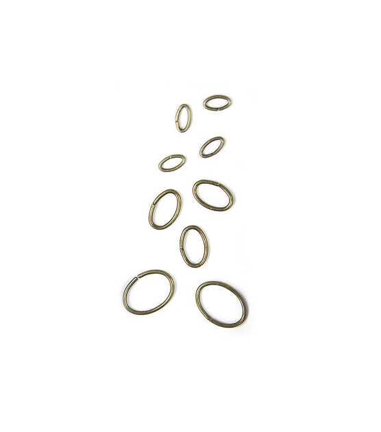 Oxidized Brass Oval Metal Jump Rings by hildie & jo