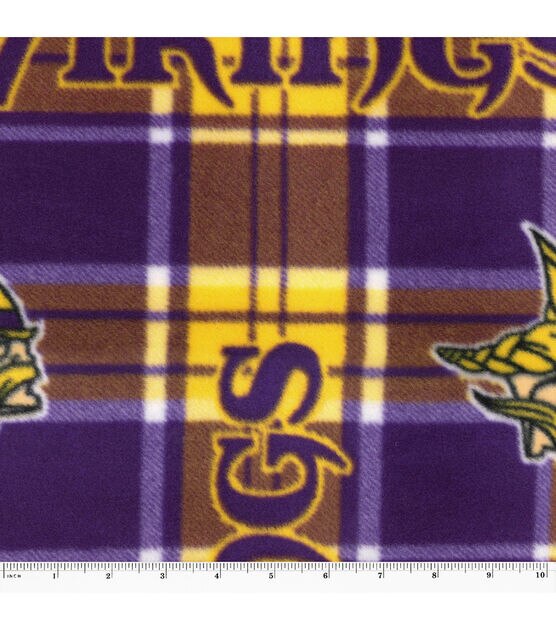 Fabric Traditions Minnesota Vikings Fleece Fabric Plaids