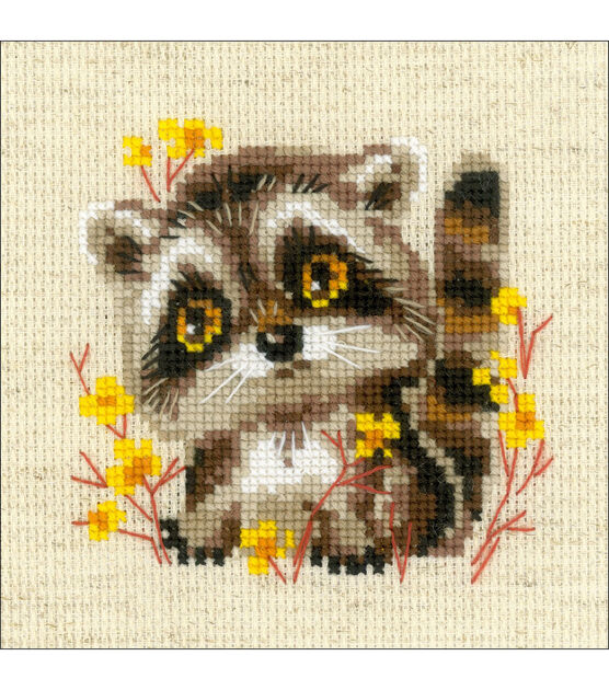 RIOLIS 5" Little Raccoon Counted Cross Stitch Kit, , hi-res, image 2