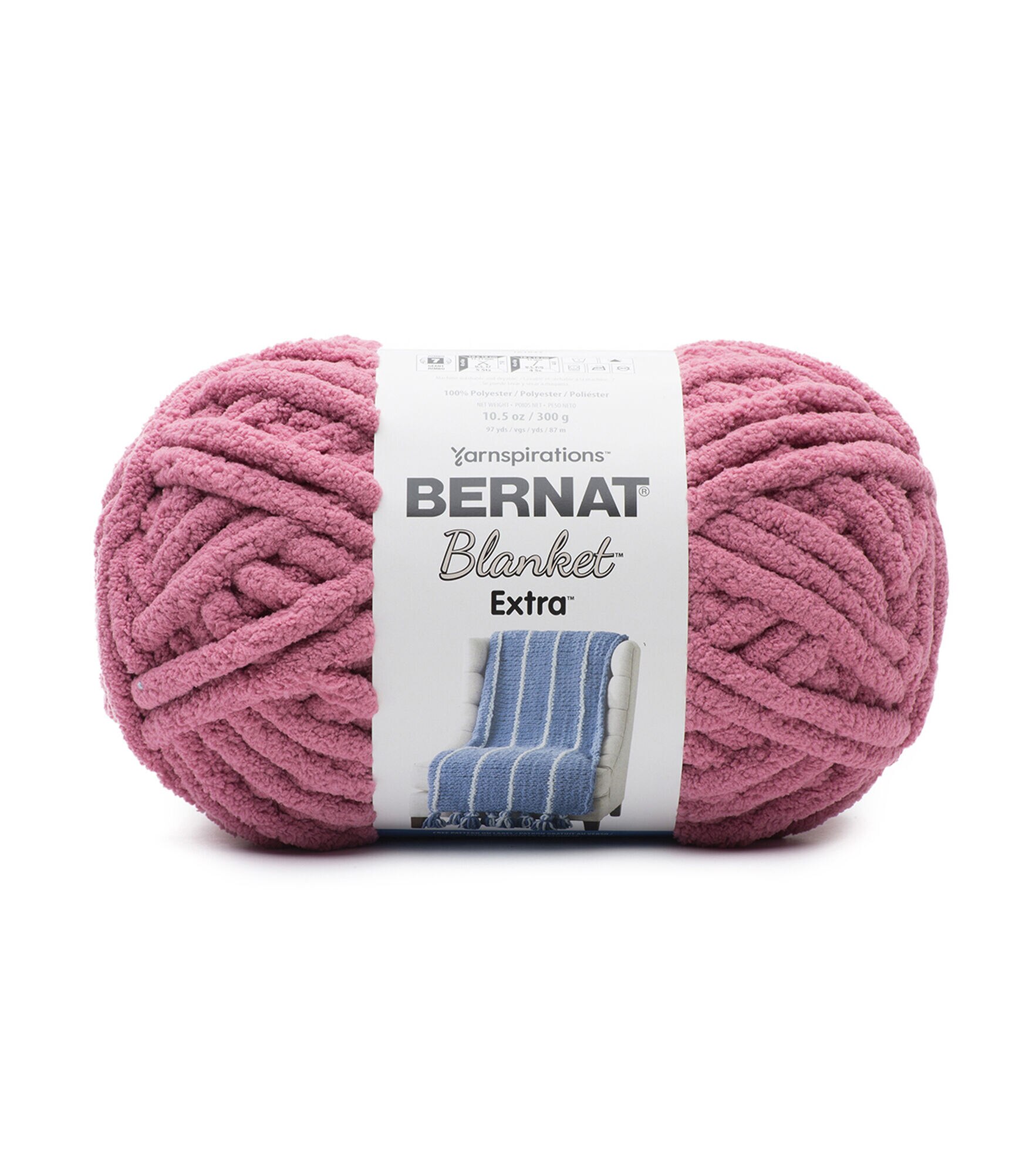 Bernat Blanket Extra 97yds Jumbo Polyester Clearance Yarn, Burnt Rose, hi-res