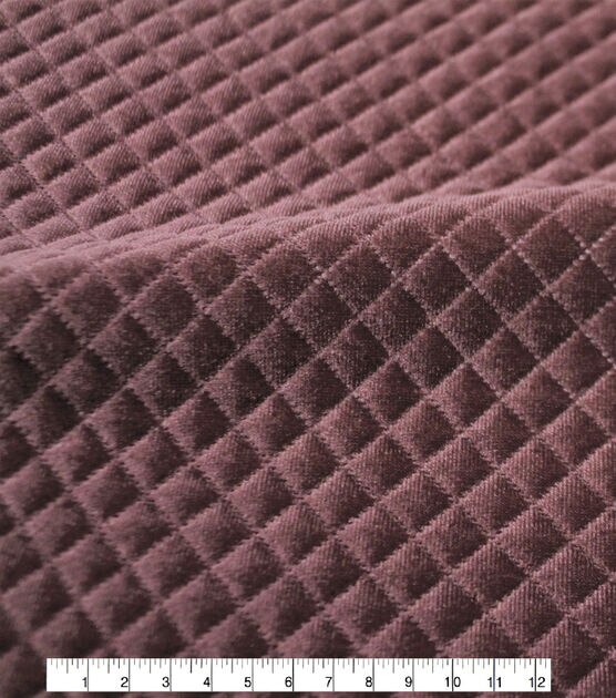 Zinfandel Small Diamond Quilted Velour Fabric