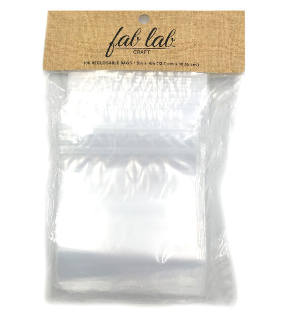 Fab Lab 4" x 5" Reclosable Polybags 100pc