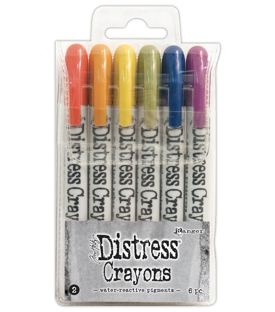 Tim Holtz 6ct Distress Crayons Set, Set 2, swatch