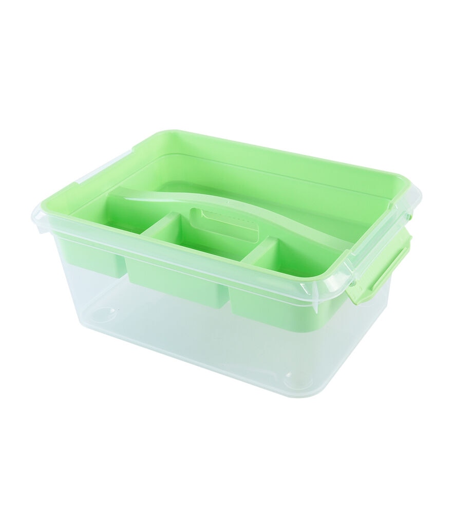 7 x 16 Latchmate Plastic Storage Bin With Compartments by Top