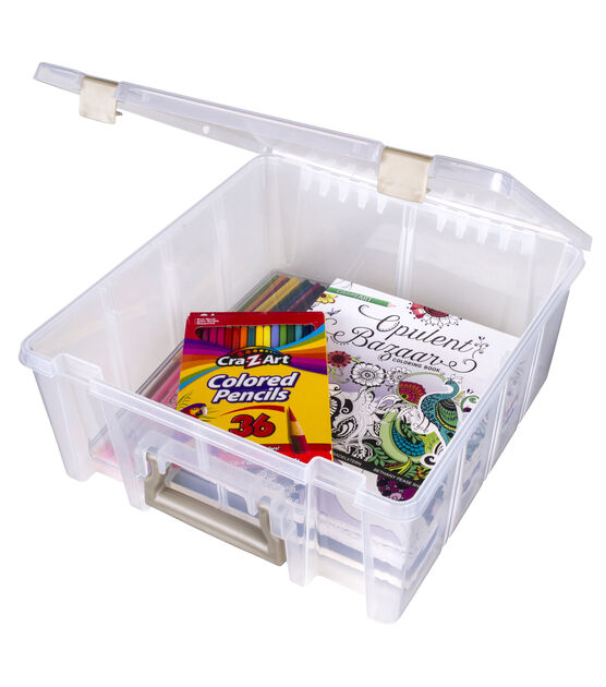 ArtBin 15" Super Satchel Clear Double Deep Box With Removable Dividers, , hi-res, image 8