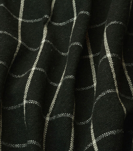 P/K Lifestyles Weston Grid Onyx Cotton Linen Blend Multi-Purpose Fabric, , hi-res, image 2
