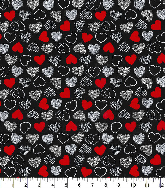 Fabric Traditions Have A Heart Chalk Tossed Valentine's Day Cotton Fabric